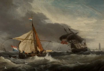 Boote an der Mündung des Tyne